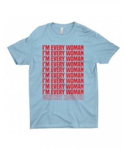 Whitney Houston T-Shirt | I'm Every Woman Repeating Red Shirt $14.59 Shirts