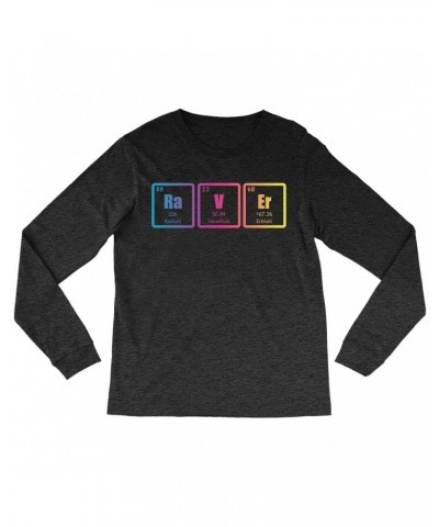 Music Life Heather Long Sleeve Shirt | Raver Periodic Table Ombre Design Shirt $8.99 Shirts