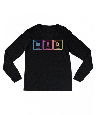 Music Life Heather Long Sleeve Shirt | Raver Periodic Table Ombre Design Shirt $8.99 Shirts