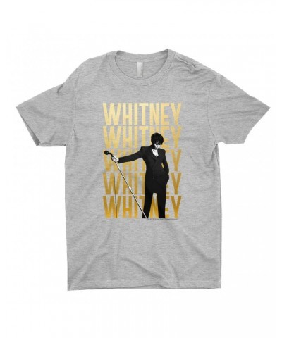 Whitney Houston T-Shirt | Whitney Whitney Whitney On Stage Design Shirt $9.39 Shirts