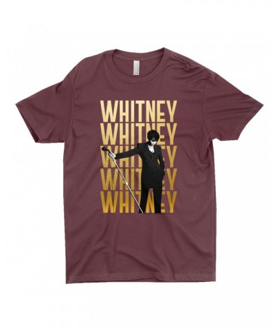 Whitney Houston T-Shirt | Whitney Whitney Whitney On Stage Design Shirt $9.39 Shirts