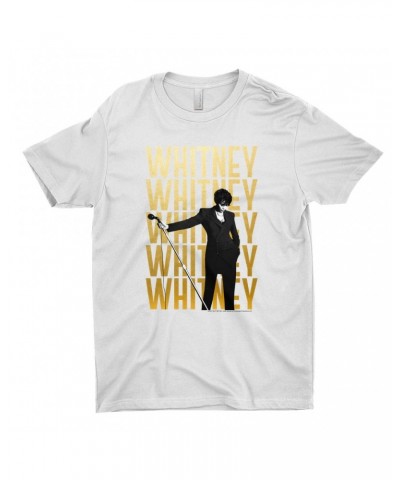 Whitney Houston T-Shirt | Whitney Whitney Whitney On Stage Design Shirt $9.39 Shirts