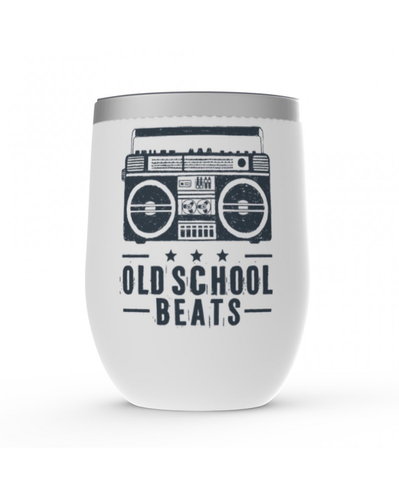 Music Life Wine Tumbler | Old School Beats Stemless Wine Tumbler $9.09 Drinkware