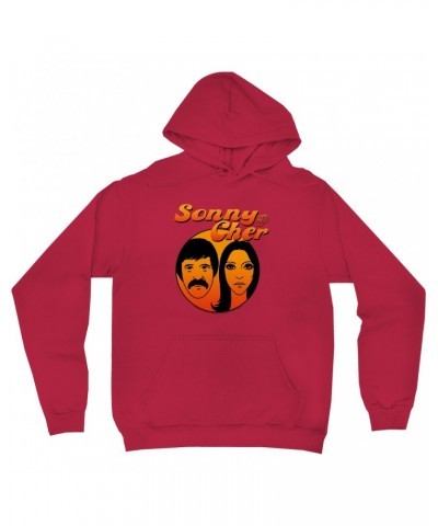 Sonny & Cher Hoodie | Comedy Hour Illustration And Logo Ombre Hoodie $6.13 Sweatshirts