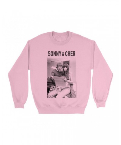 Sonny & Cher Sweatshirt | 1966 Recording Studio Photo And Logo Sweatshirt $6.00 Sweatshirts