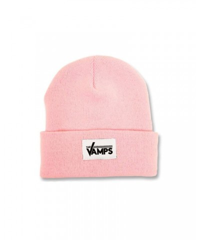 The Vamps Baby Pink Woven Label Beanie $7.14 Hats