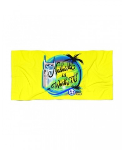 Eddie Island Beach Towel - Nashville Is Worth It! (Yellow) $12.00 Towels