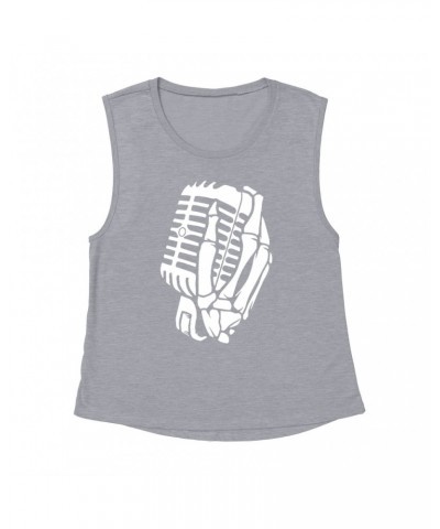 Music Life Muscle Tank | Skelehands On The Mic Tank Top $7.59 Shirts