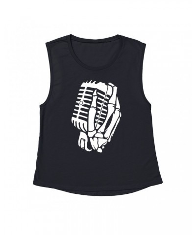 Music Life Muscle Tank | Skelehands On The Mic Tank Top $7.59 Shirts