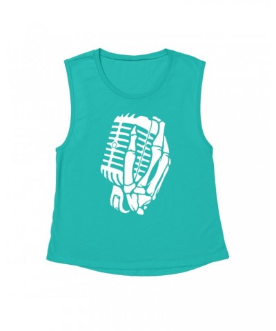 Music Life Muscle Tank | Skelehands On The Mic Tank Top $7.59 Shirts