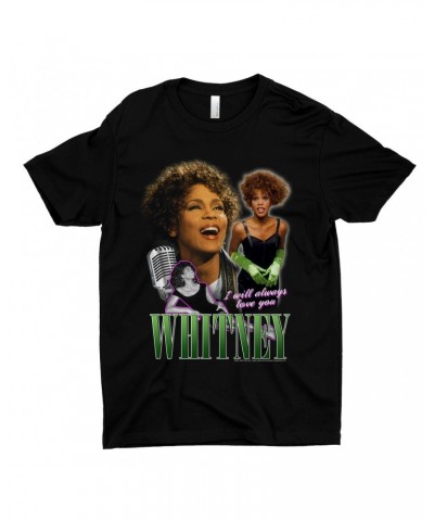 Whitney Houston T-Shirt | I Will Always Love You Green Photo Collage Design Shirt $11.03 Shirts