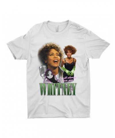 Whitney Houston T-Shirt | I Will Always Love You Green Photo Collage Design Shirt $11.03 Shirts