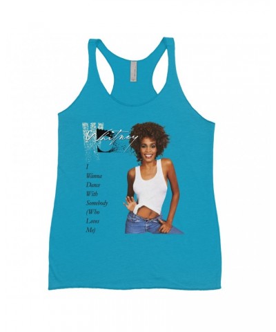 Whitney Houston Bold Colored Racerback Tank | I Wanna Dance With Somebody Album Cover Shirt $8.73 Shirts