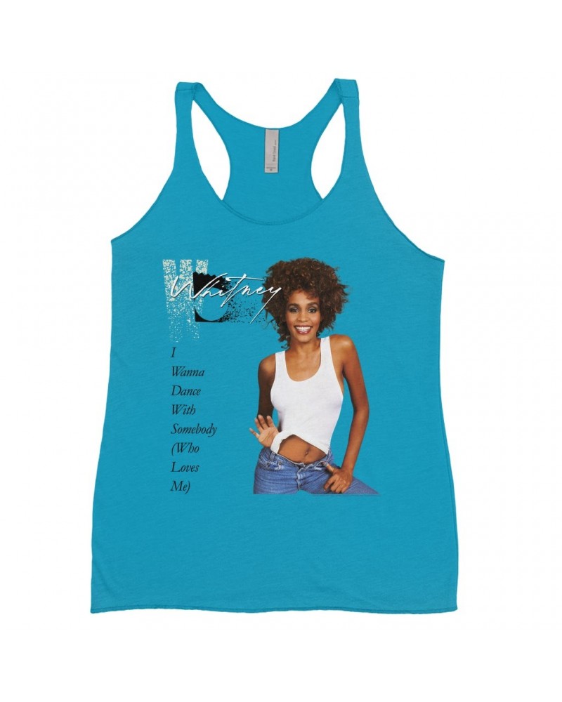 Whitney Houston Bold Colored Racerback Tank | I Wanna Dance With Somebody Album Cover Shirt $8.73 Shirts