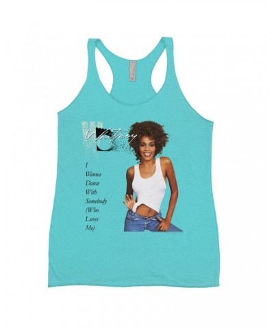 Whitney Houston Bold Colored Racerback Tank | I Wanna Dance With Somebody Album Cover Shirt $8.73 Shirts