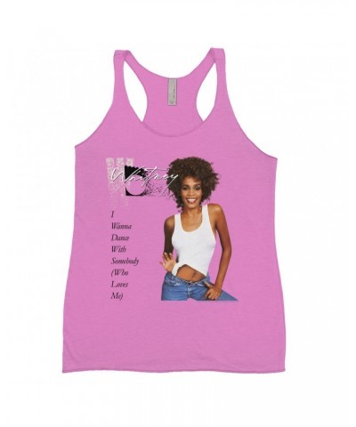 Whitney Houston Bold Colored Racerback Tank | I Wanna Dance With Somebody Album Cover Shirt $8.73 Shirts