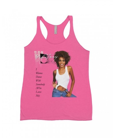 Whitney Houston Bold Colored Racerback Tank | I Wanna Dance With Somebody Album Cover Shirt $8.73 Shirts