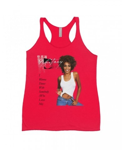 Whitney Houston Bold Colored Racerback Tank | I Wanna Dance With Somebody Album Cover Shirt $8.73 Shirts