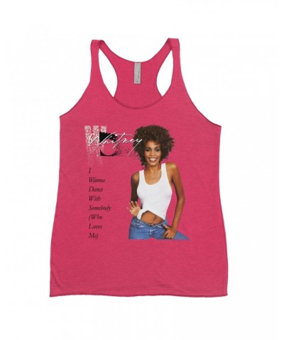 Whitney Houston Bold Colored Racerback Tank | I Wanna Dance With Somebody Album Cover Shirt $8.73 Shirts