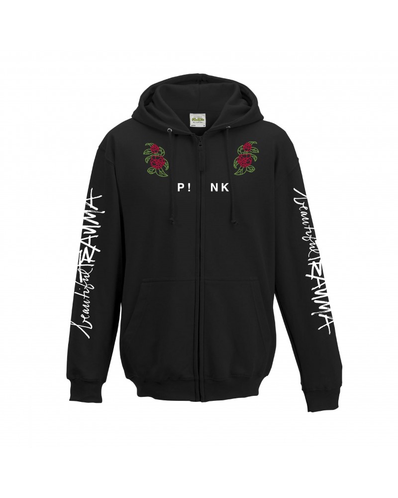 P!nk Embroidered Zip Hoodie $5.81 Sweatshirts