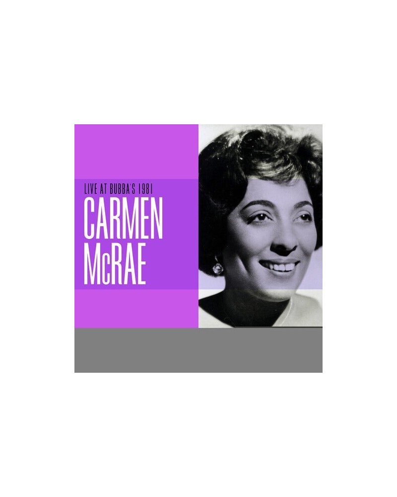 Carmen McRae LIVE AT BUBBA'S 1981 CD $11.29 CD