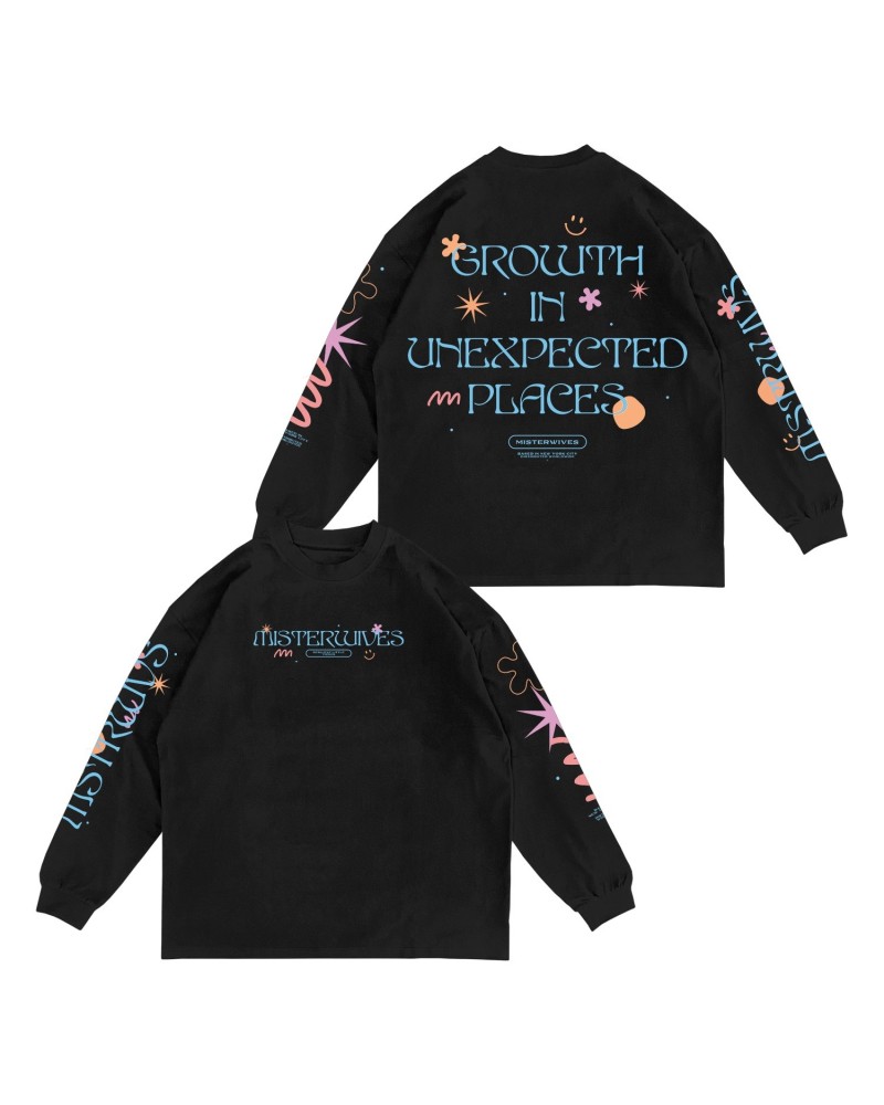 MisterWives Growth In Unexpected Places Black Longsleeve $13.19 Shirts